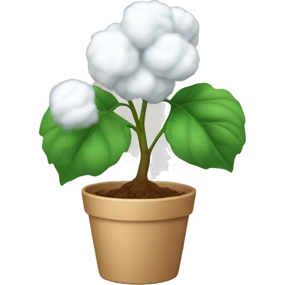 cotton plant  is drinking water emoji