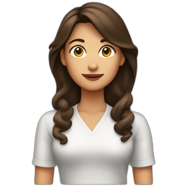 Femme brune main sur le front emoji
