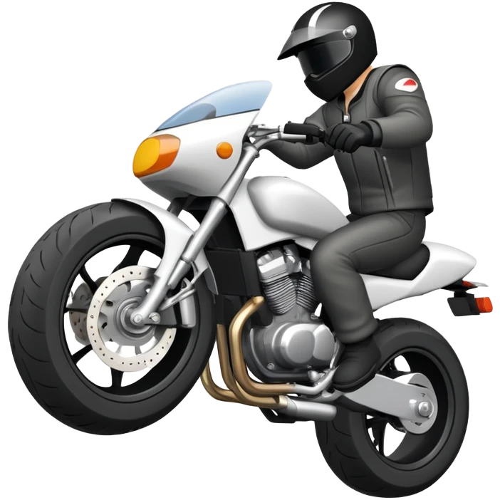 Motorcycle wheelie emoji