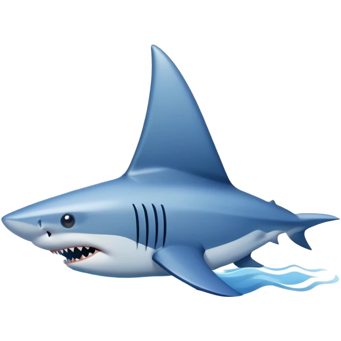 shark fin poking out above water emoji