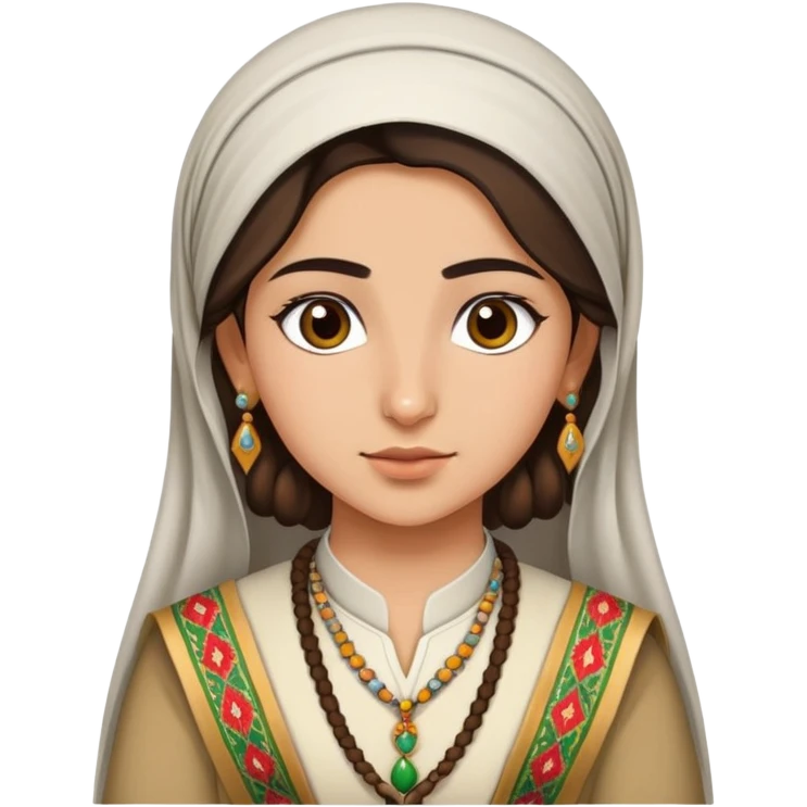 Kurdish girl with traditional clothes emoji