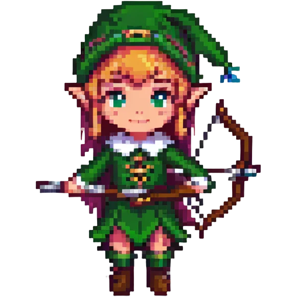 Elf with bow emoji