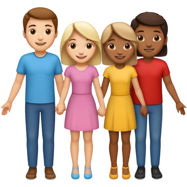 Two couples  emoji