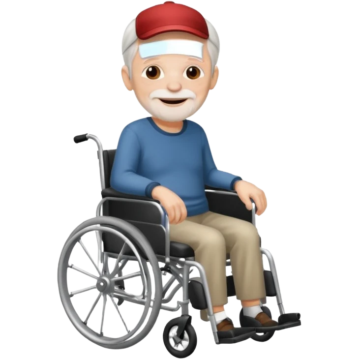 an old man in a wheelchair emoji