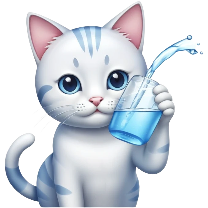 cat who drinks water  emoji