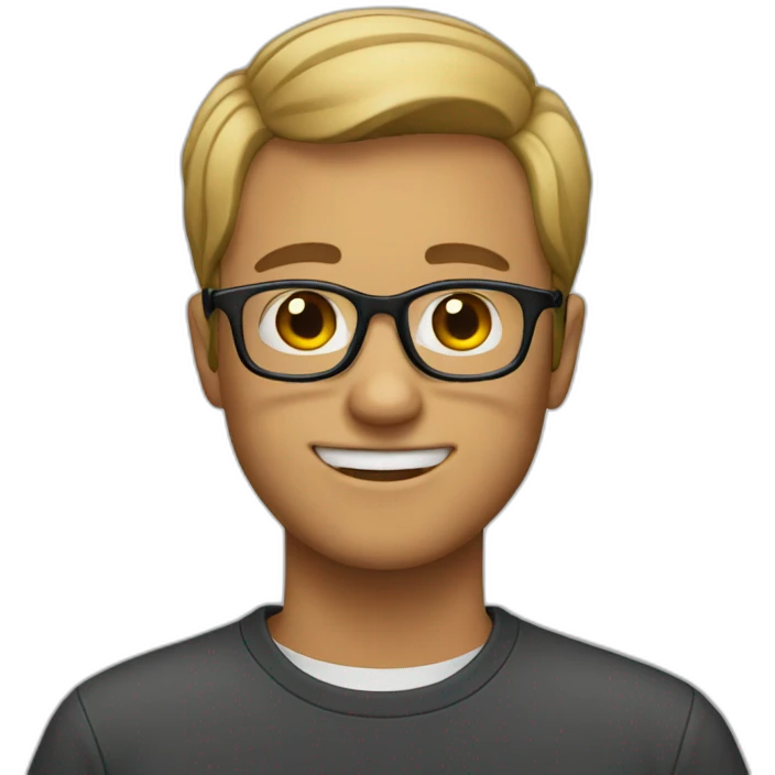 guy with glasses emoji