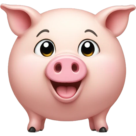 Happy fat piggy emoji