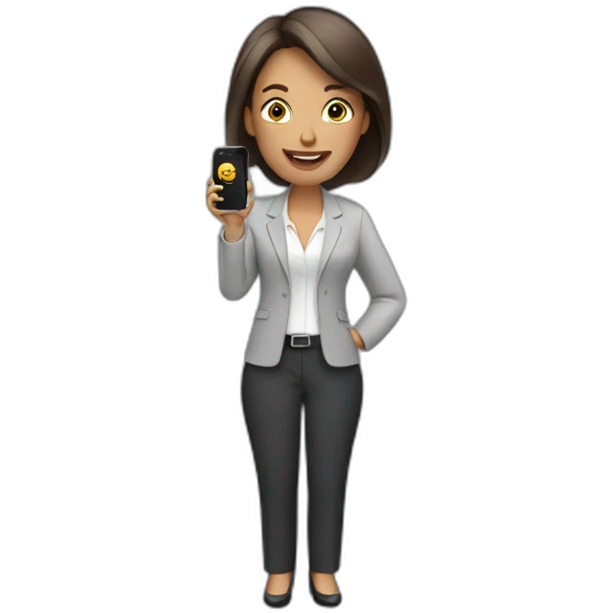 Businesswoman talking on her cell phone emoji