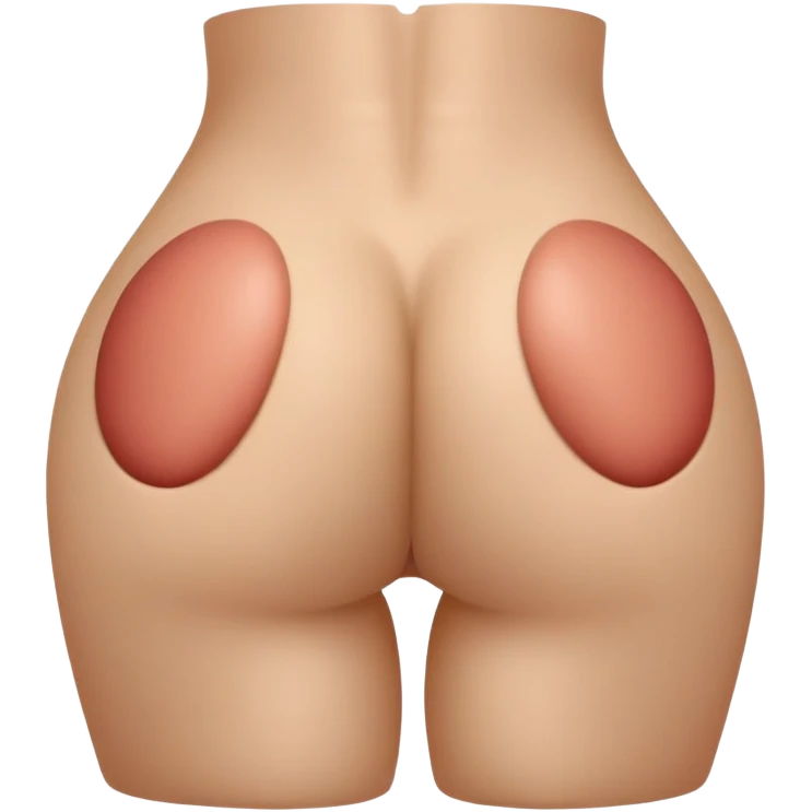 Elastic heart-shaped female ass with anus and vagina emoji