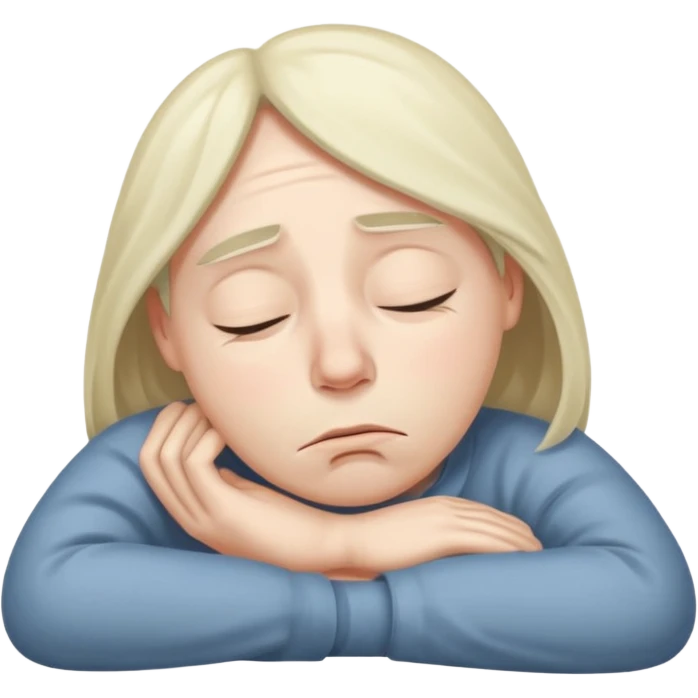 a sleepy and tired person emoji