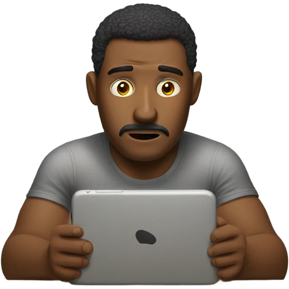 man is stressed because so many people unfollowed him on instagram emoji
