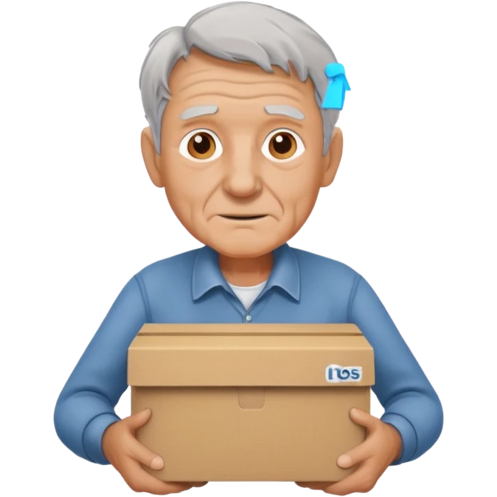 box carrier old man emoji