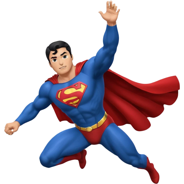 Superman flying emoji