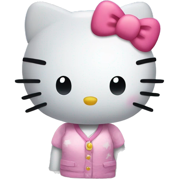 Hello Kitty on a plane emoji
