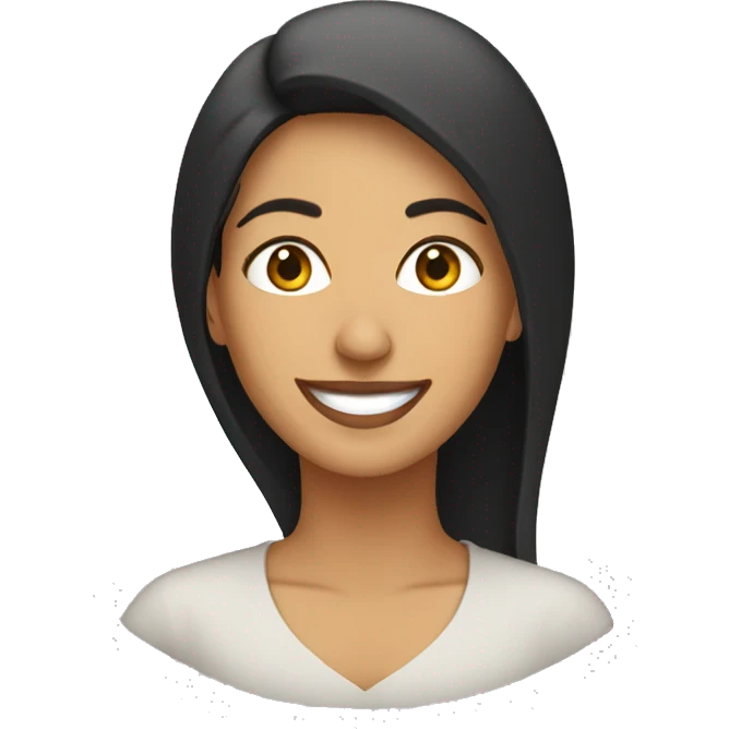 middle eastern woman mid thirties smiling emoji
