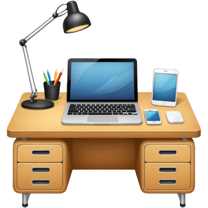 an empty desk from top to bottom emoji