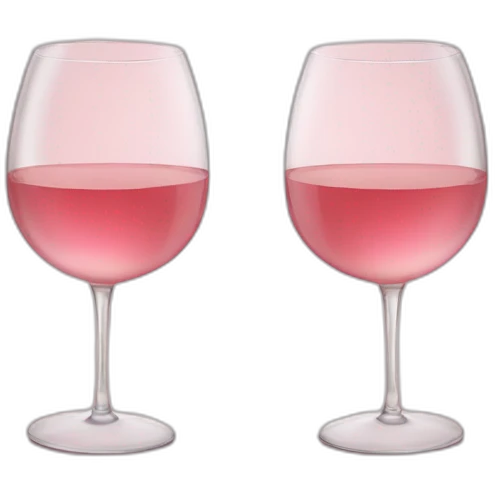 Two glasses of rose wine are clinking emoji