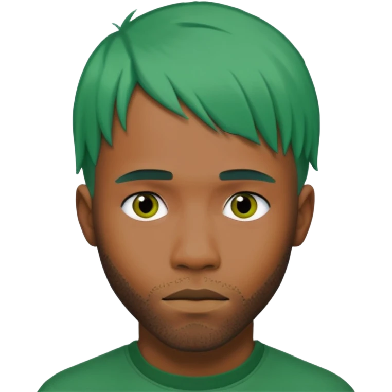 frank ocean with green hair emoji  emoji