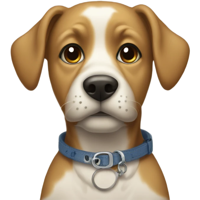 dog with collar on rug emoji