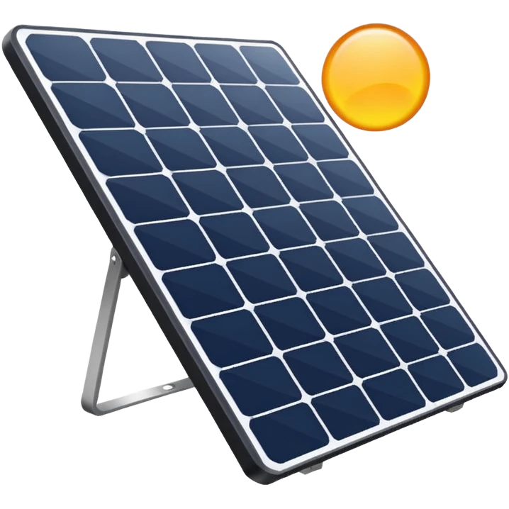sleek solar panel with white lines, no sun icon emoji