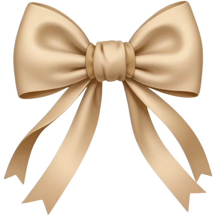 small beige bow with a gentle knot emoji