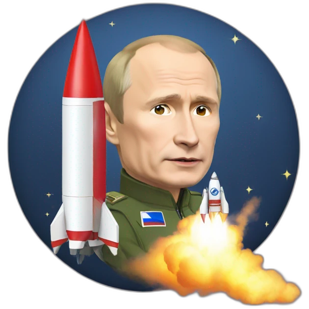putin with rocket emoji