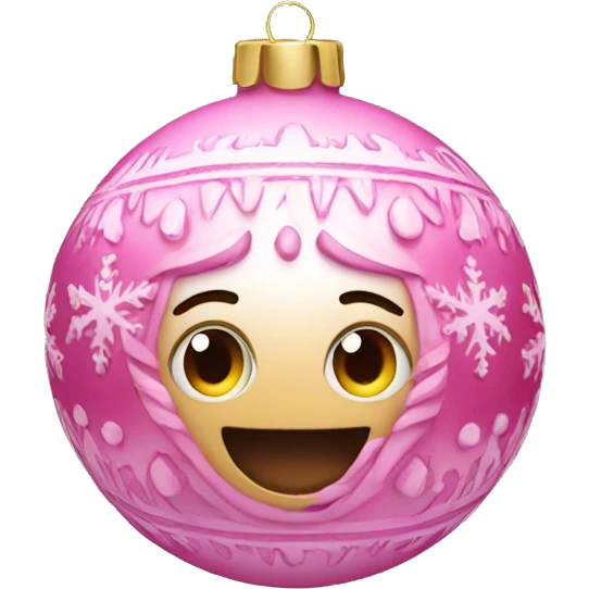 Pink ornament, Christmas  emoji