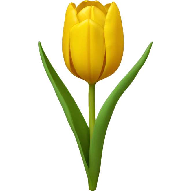 Yellow tulip emoji