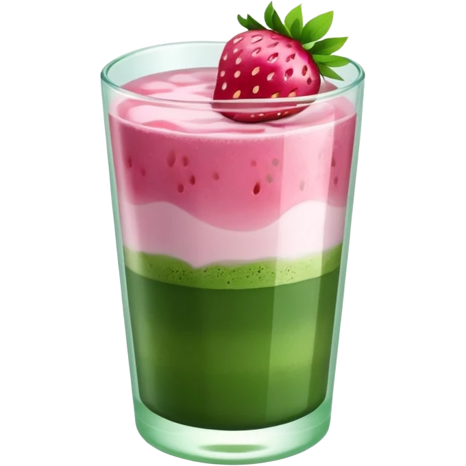 iced strawberry matcha emoji