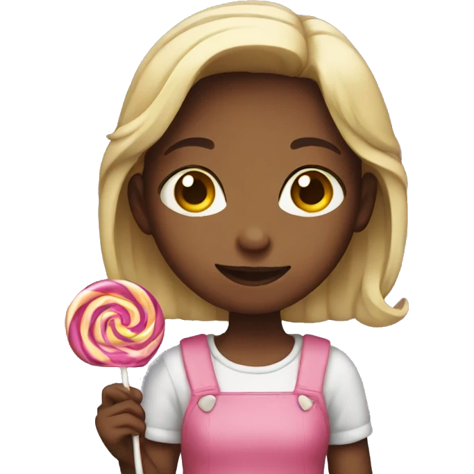 Girl holding candy emoji