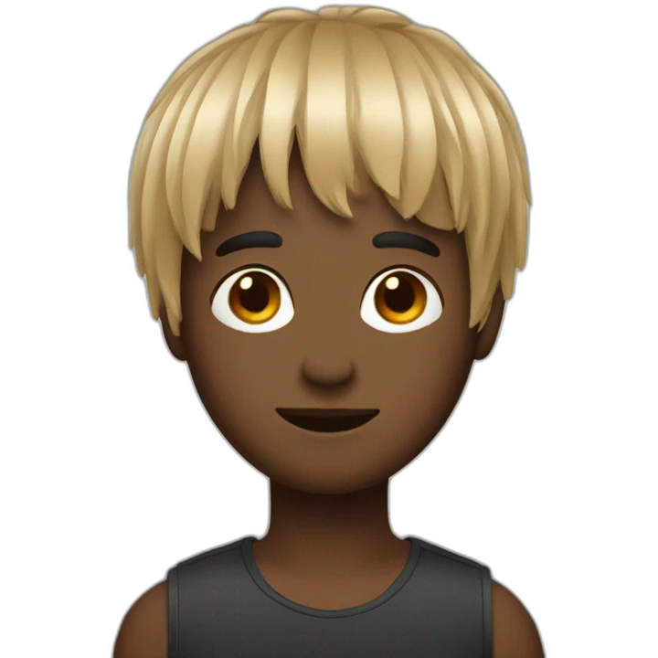 Fringe hair boy emoji