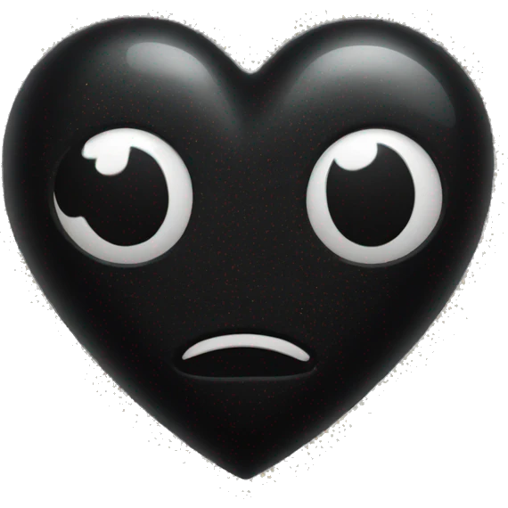Black heart with glitter  emoji