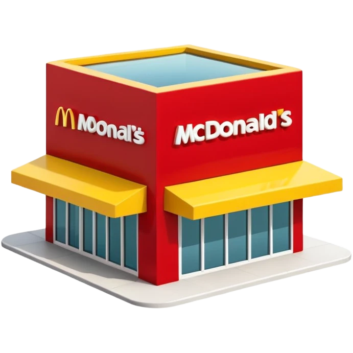 3d McDonald's building emoji