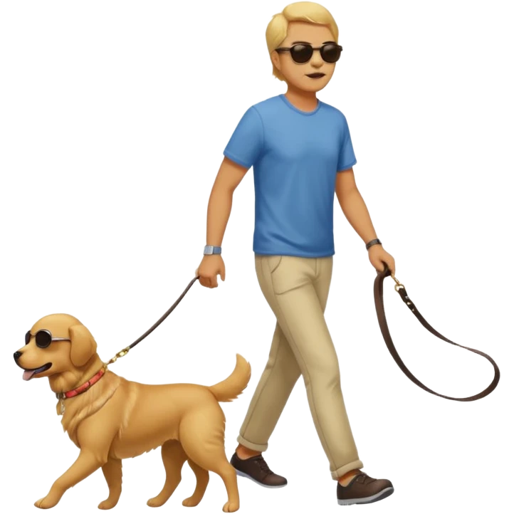 man walking with dog emoji