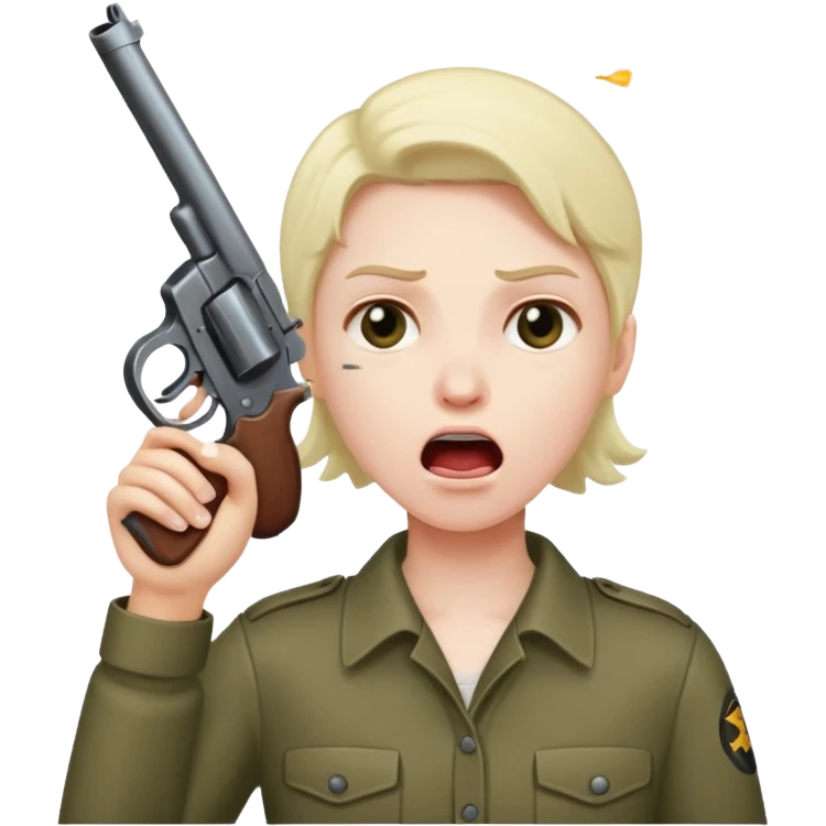 gun to head moaning face emoji