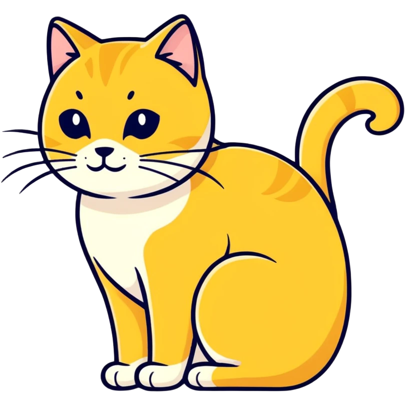 Golden cat know a box emoji