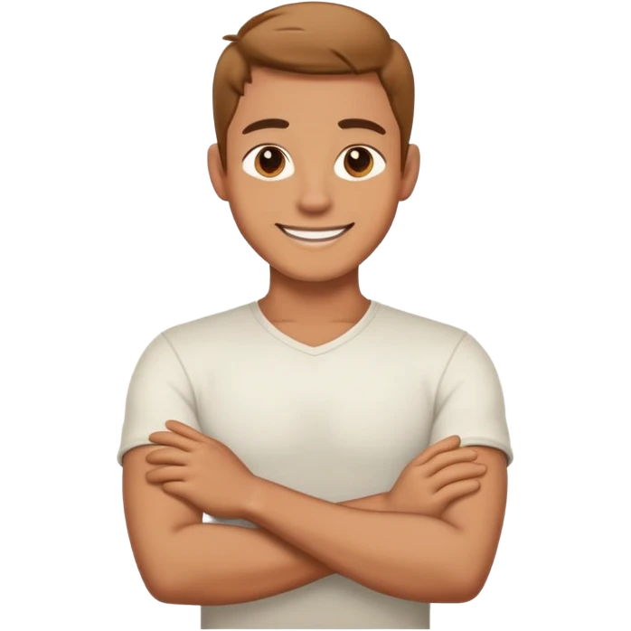guy laughing crossing his arms on his next emoji