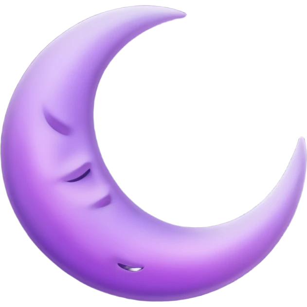 Crescent purple moon emoji