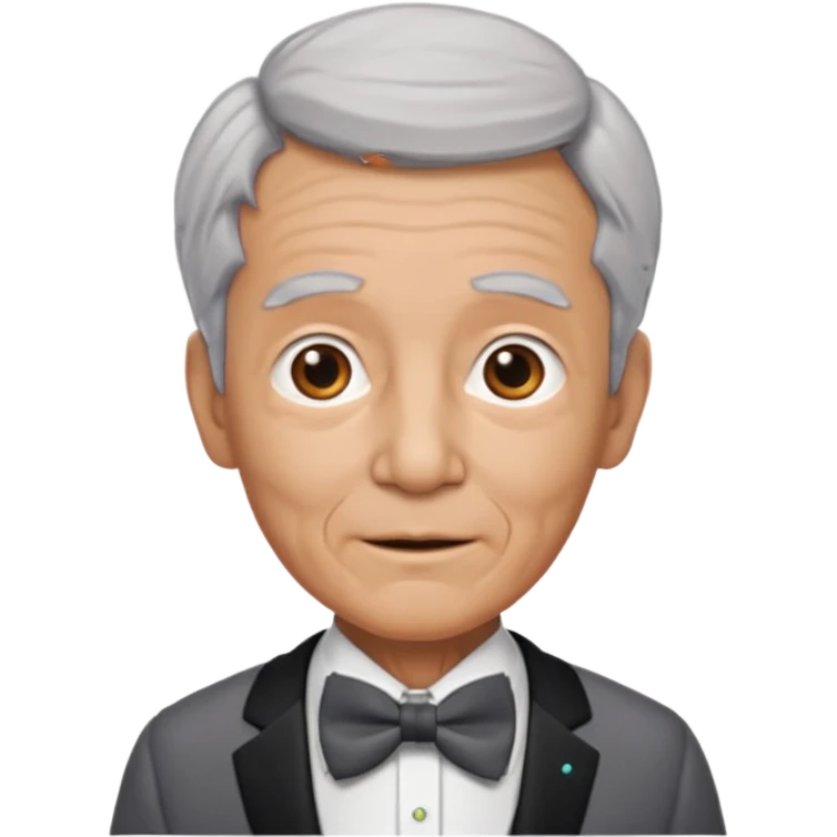 Prehistory elderly with bowtie emoji