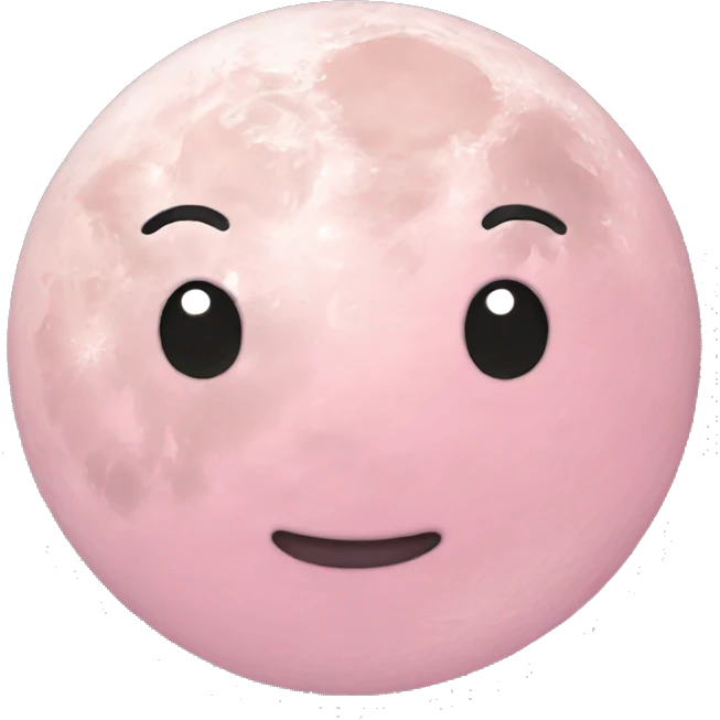 pastel pink moon emoji