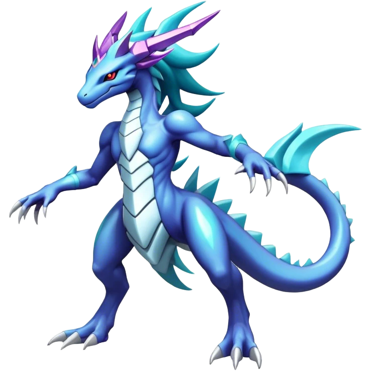  Cool Edgy Shiny Godly Ethereal Digimon-Suicune-Dialga-Reptile full body emoji