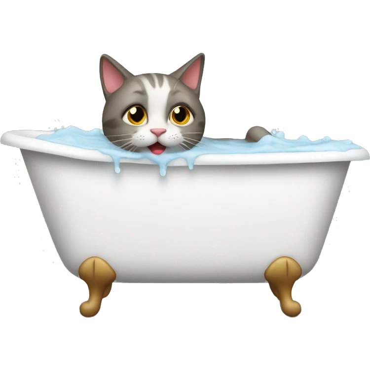 Cat in the bathtub  emoji