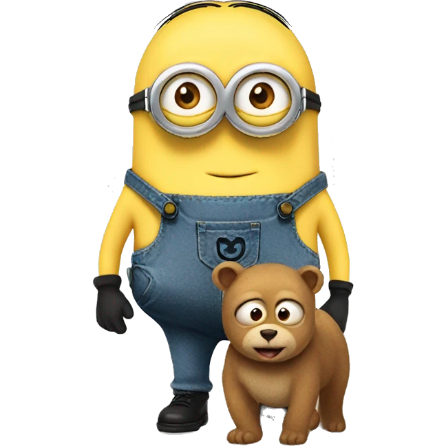 Minions with teddy bear  emoji