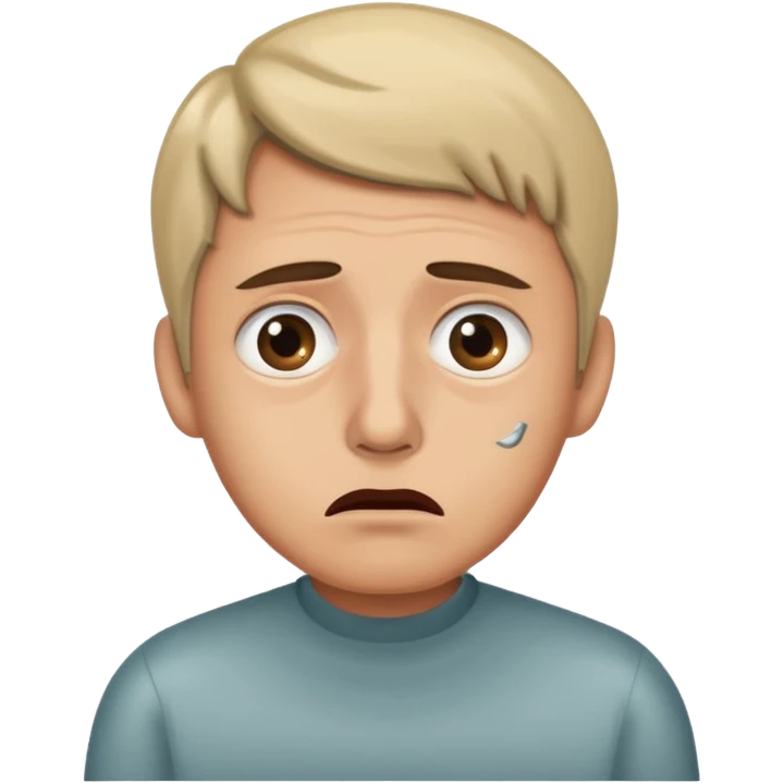 una persona con cara de anchoa preocupado con cara de anchoa el pez anchoa emoji