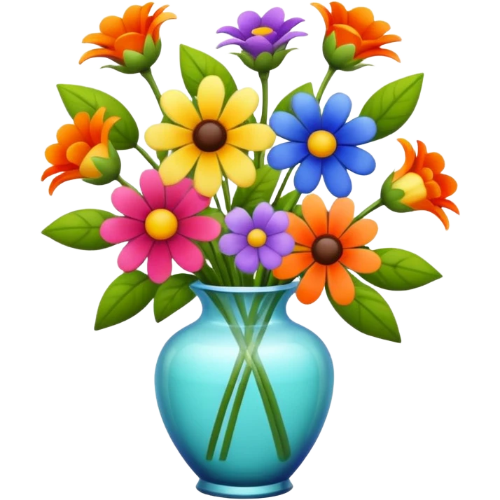 An arrangement of flowers that is usually given as a present emoji