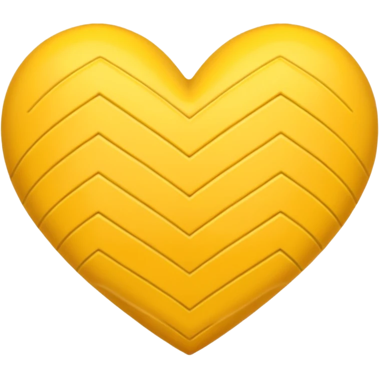 yellow heart with a chevron pattern emoji