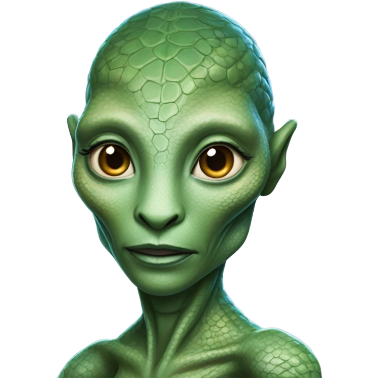 a reptilian alien woman full body emoji