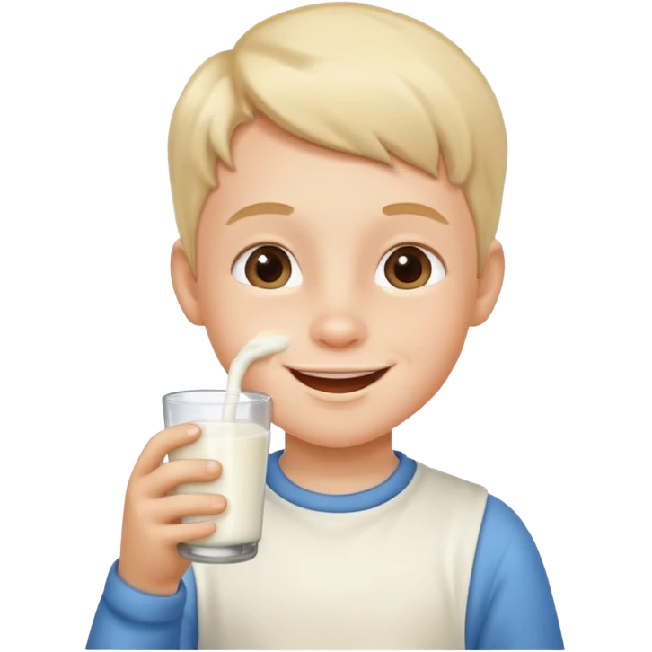 kid drinking milk emoji