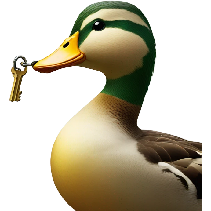 duck with key emoji