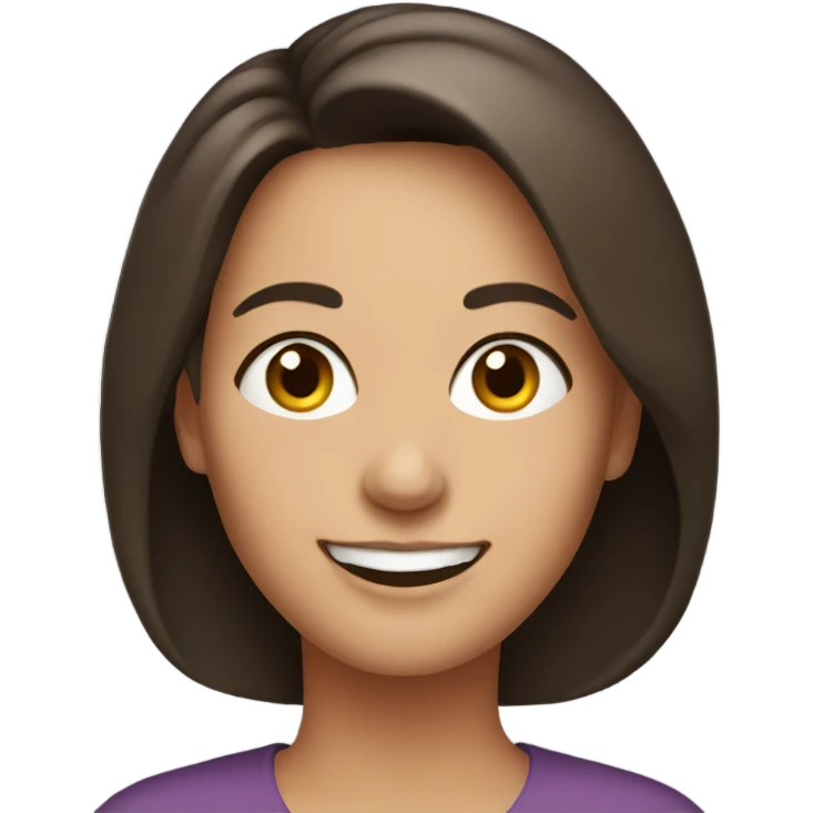Brunette Mom Smiling emoji